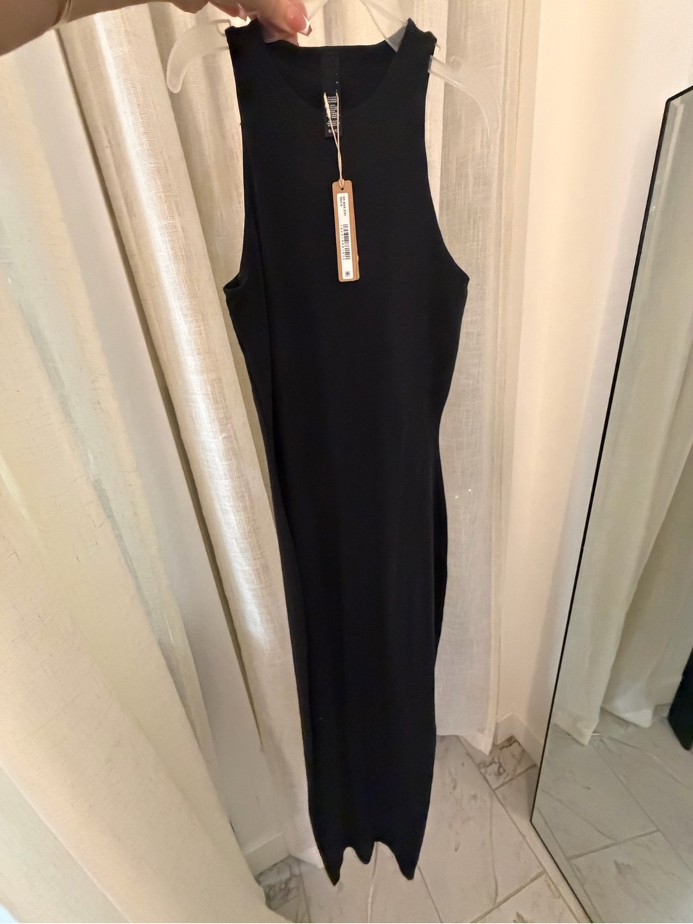 Skims Black Sleeveless Maxi Dress